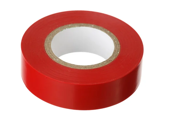 Red adhesive insulating tape — Stock Photo, Image