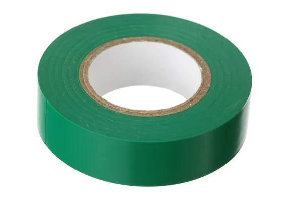 Green adhesive insulating tape — Stock Photo, Image