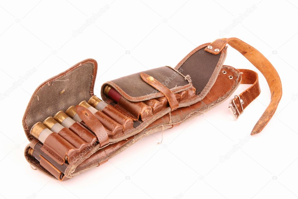 Old leather bandolier