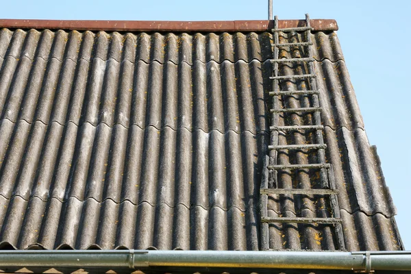 Leiter auf dem Dach — Stockfoto