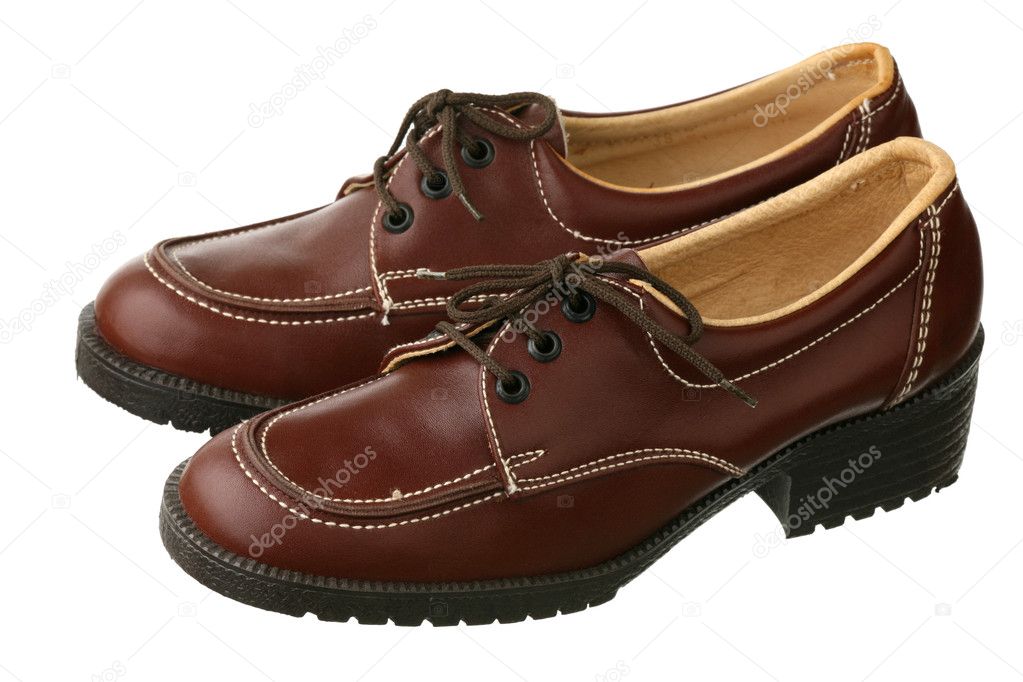 old fashioned leather shoes