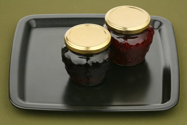 Two jars of jam — Stock Photo, Image