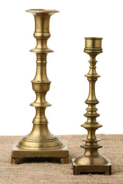 Two old candlesticks — Stock Photo, Image
