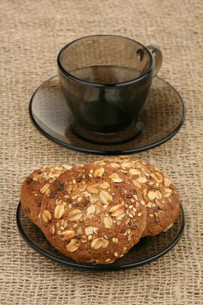 맛 있는 쿠키와 커피 쌍 — 스톡 사진