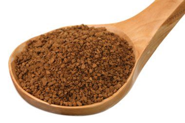 Tahta kaşıkta kahve.