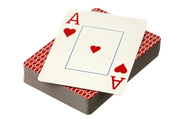 Παίζουν χαρτιά - άσσος — Φωτογραφία Αρχείου