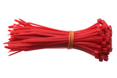 Red cable ties clipart