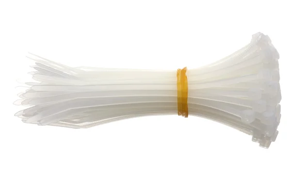 Weiße Kabelbinder — Stockfoto