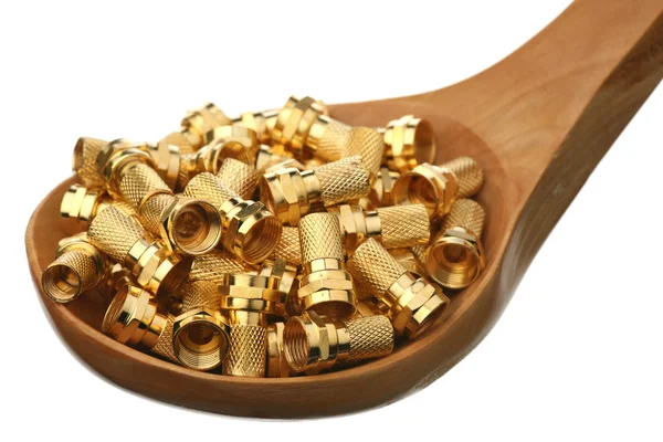 Gold nuts — Stock Photo, Image