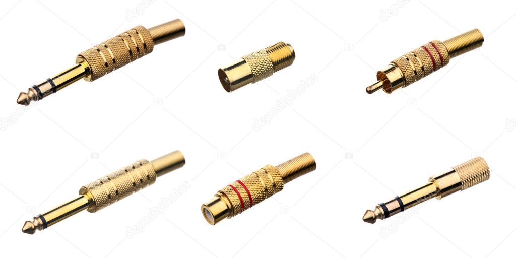 Audio and video jacks gold plated