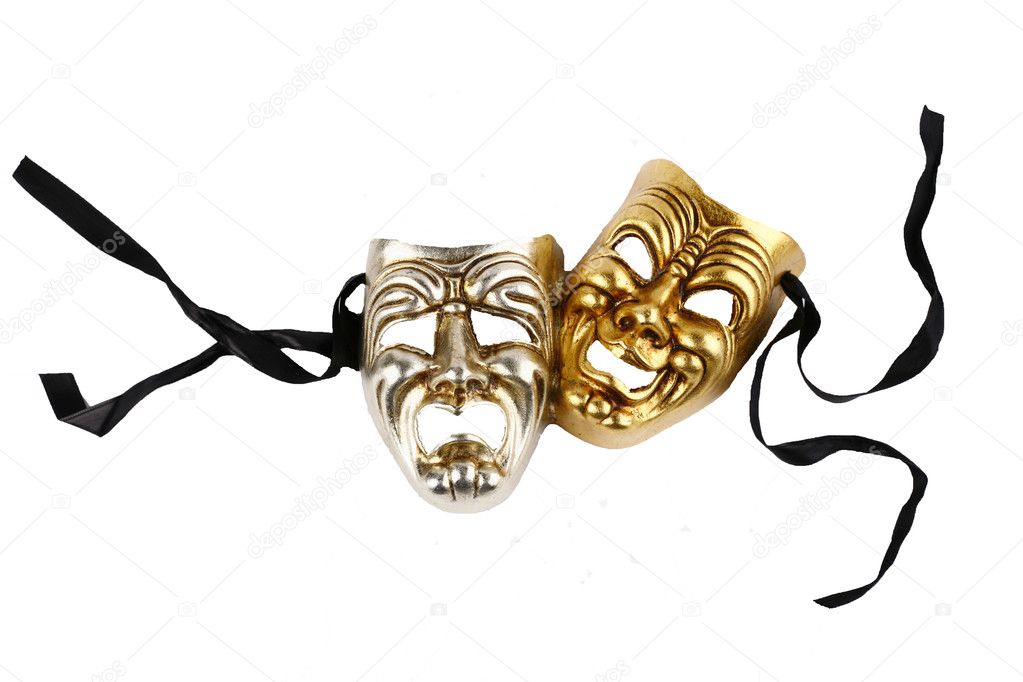 Theatrical masks laughter and crying