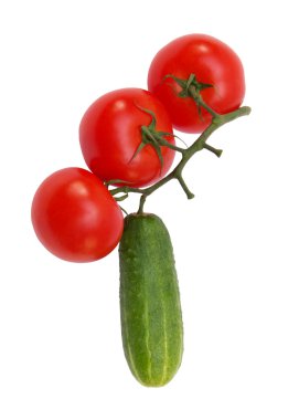 Tomatoes and cucumber clipart