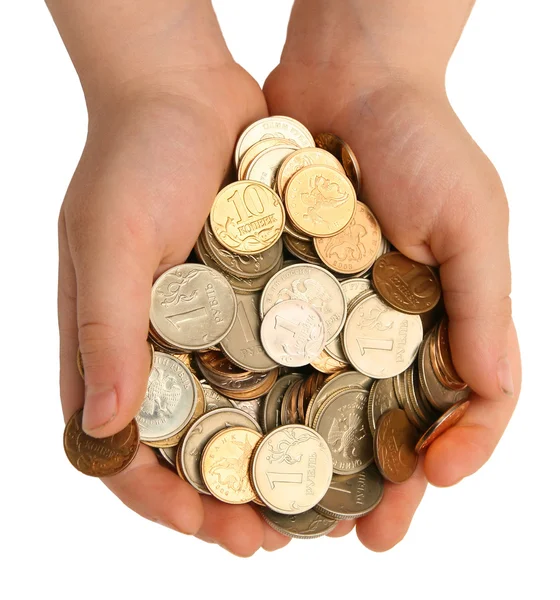 stock image Coins in the children