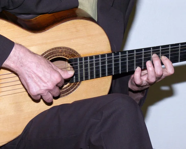 stock image Hands of the guitarist
