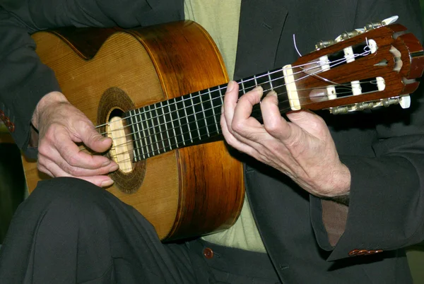 stock image Hands of the guitarist