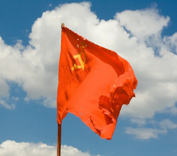 Bandeira vermelha soviética — Fotografia de Stock