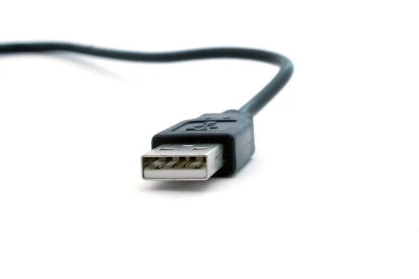 Cable USB sobre fondo blanco. aislar — Foto de Stock