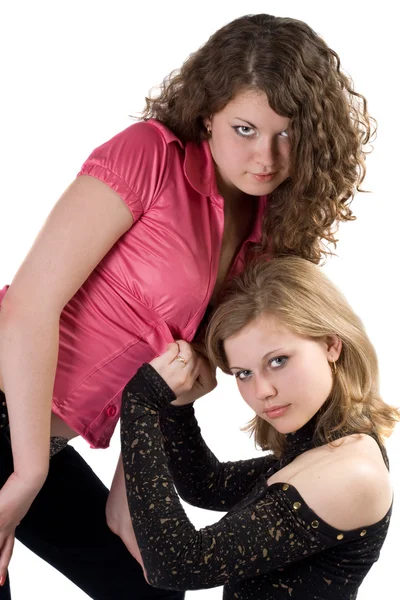 Two sexy beauty young women. Isolated. 2 — Stock Photo, Image