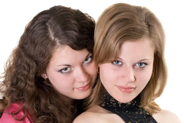 Portret van de jonge vrouwen van twee schoonheid. — Stockfoto