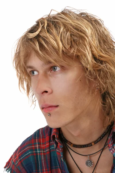 Portrait of the young man. Isolated on w — Stock Photo, Image