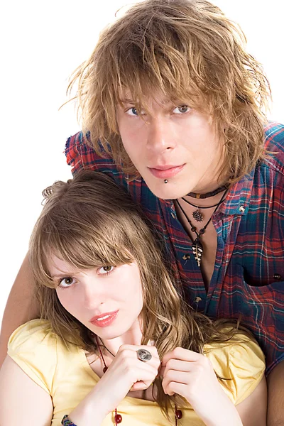 Portret van de jonge schoonheid paar. ISO — Stockfoto