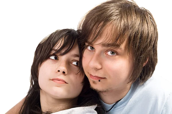 Ritratto della giovane coppia di bellezza. Iso. — Foto Stock
