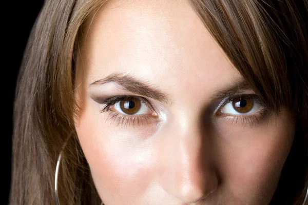 Eyes of the young beauty woman — Stock Photo, Image