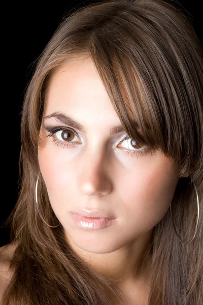 Portrait of the young woman. Isolated on — Stock Photo, Image