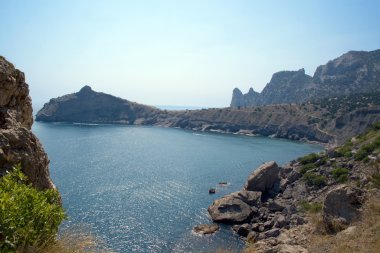 dağlar, deniz, gökyüzü. Ukrayna. Güney c