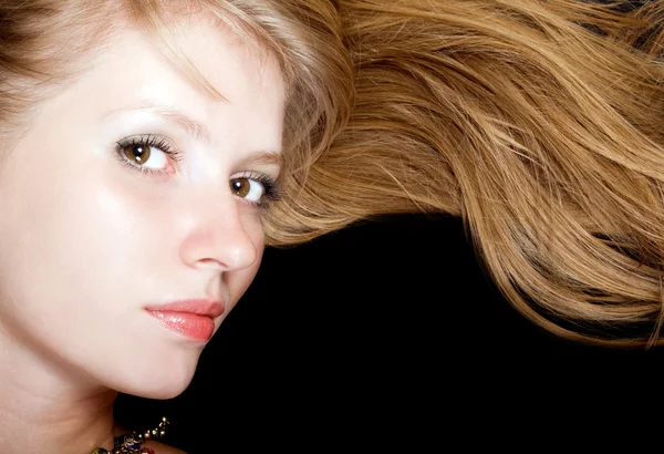 Portrait of the young beauty blonde. Iso — Stock Photo, Image