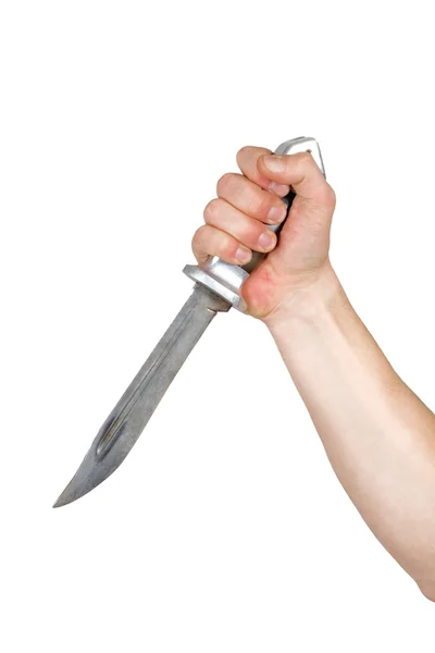 Knife in a man — Stock Photo, Image