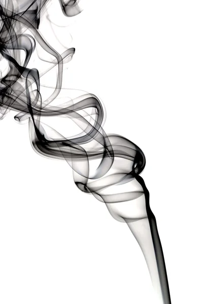 Абстрактный темный дым. Изолированный на белом b — стоковое фото