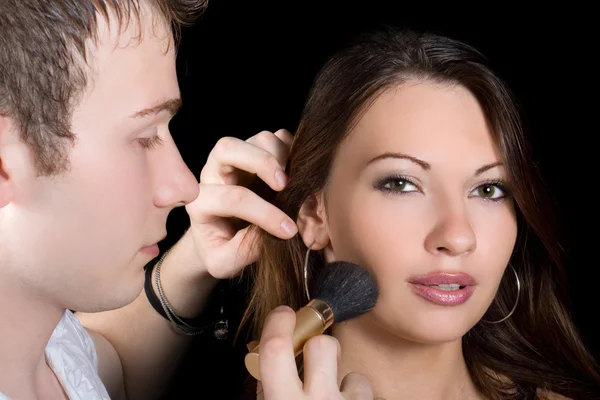 Make up. Isolated on black background — Stock Photo, Image