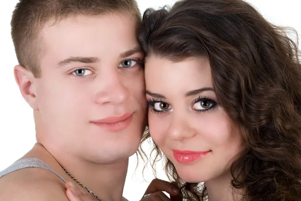 Portret van de jonge mooie paar. — Stockfoto