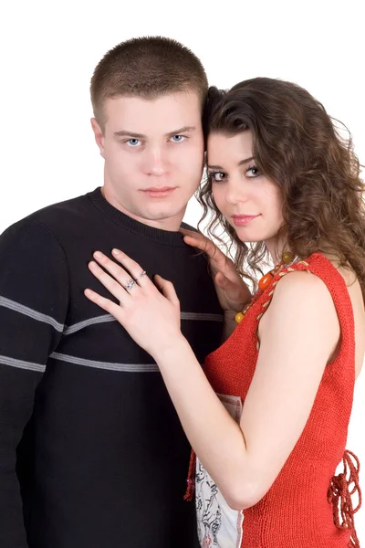 Portrait of the attractive young couple. — Stock Photo, Image