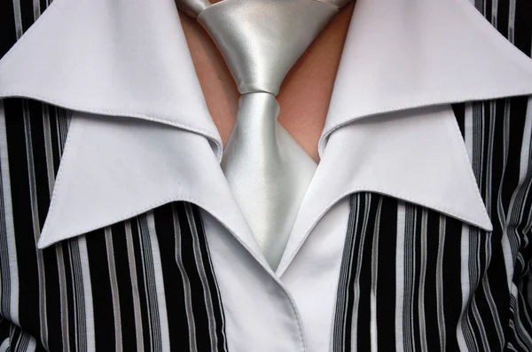 stock image Female strict blouse with a necktie