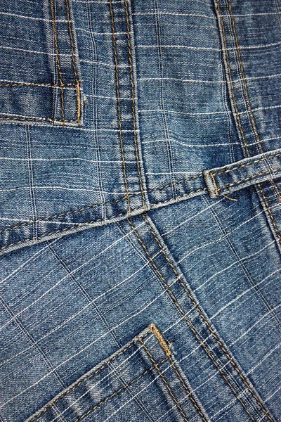 Texture jeans pockets and lines — Stock Photo, Image