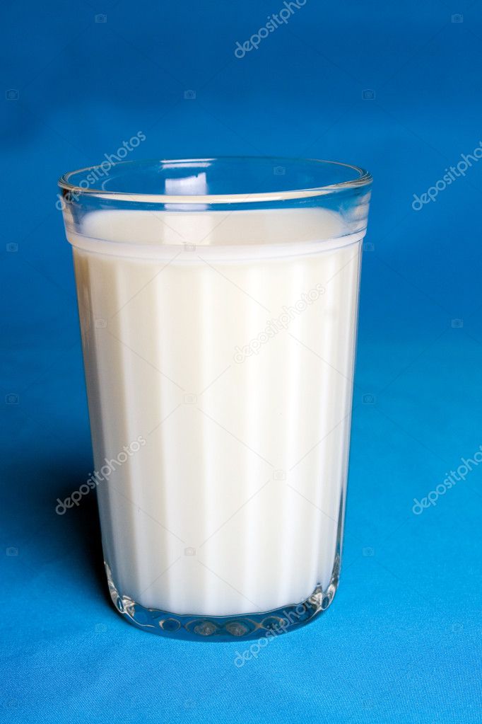 Milk in glass.