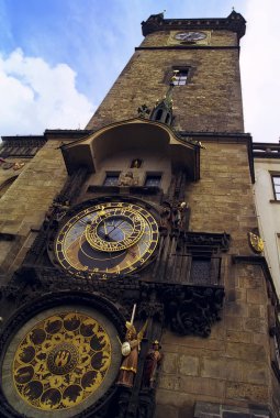 Famous Clock Tower in Prague clipart