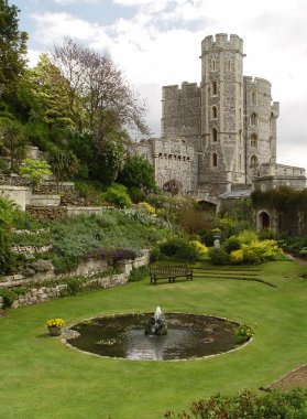 Garden in the Windsor Castle. Edward tow clipart