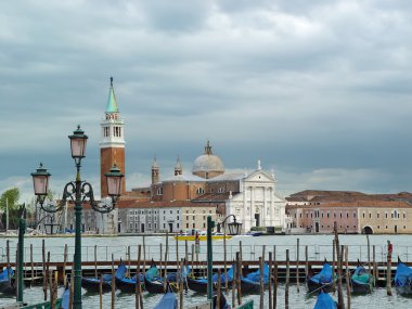 Gondolas, San Marco Venice clipart