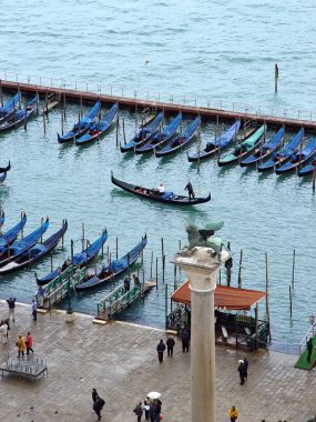 San marco gondollar. Venedik, İtalya