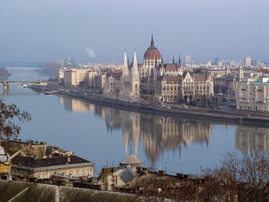 Hungarian parliament in Budapest clipart