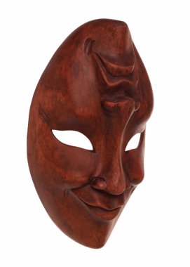 Greek wooden mask clipart