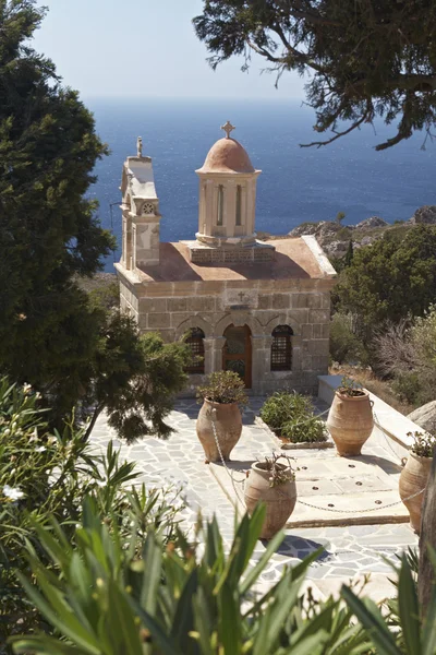 stock image Seashore church it the trees