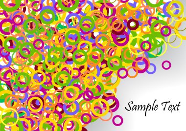 Colorful confetti banner template clipart