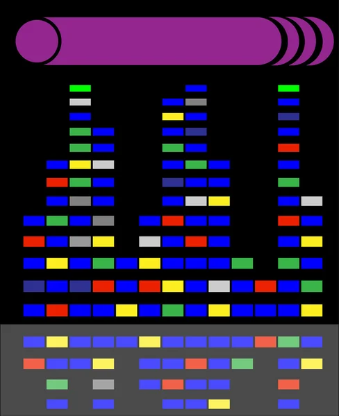 Прапор з фіолетовим заголовком — стоковий вектор