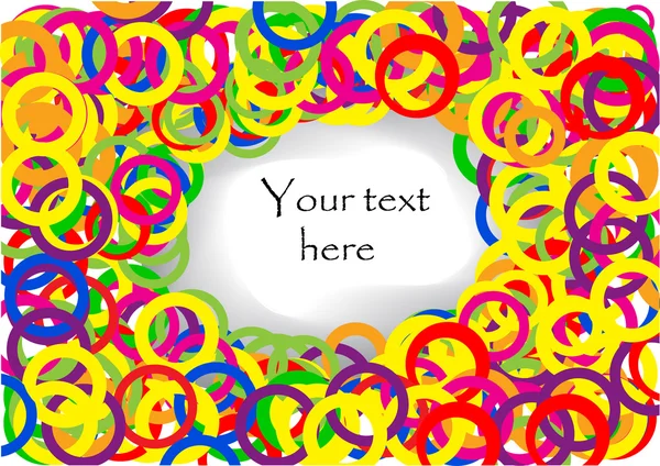 Confettis fond coloré avec texte p — Image vectorielle