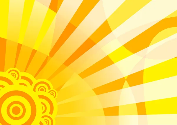 橙色太阳能夏季横幅 — 图库矢量图片