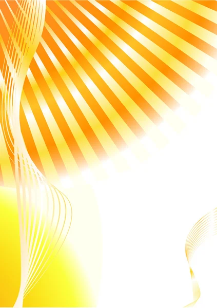 七彩阳光橙色空白卡片 — 图库矢量图片